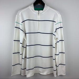 Full Turn 1/4 Zip Stripe Golf Pullover Size Large NWT